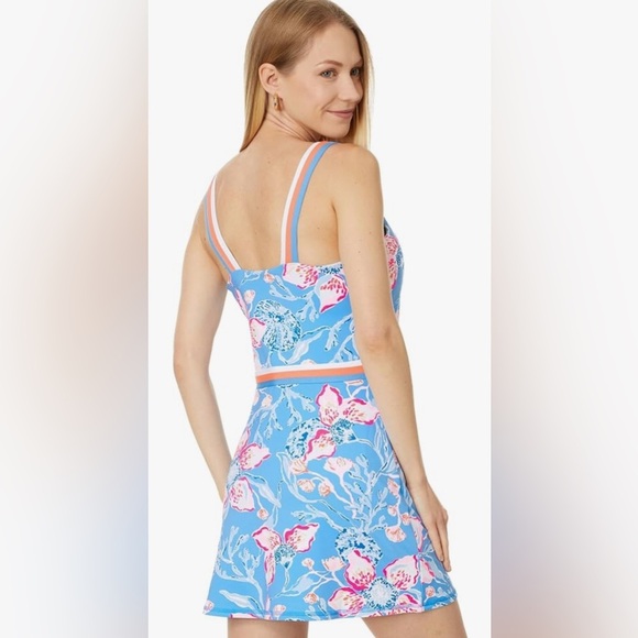 Lilly Pulitzer THE DEIDRA DRESS IN UPF 50+ IN BAHAMIAN RHAPSODY, size XXS - Picture 6 of 17